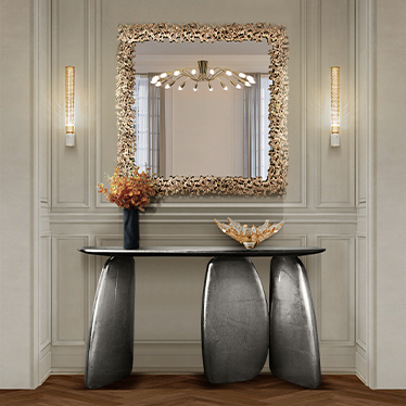 Ardara Console, Cay Square Mirror